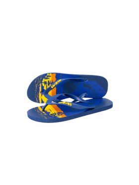 Yellow and Aqua Twofold Flip Flops, Women's – Waves Flip Flops