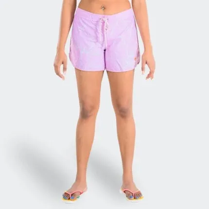 Ladies Shorts Light Pink / Floral Print