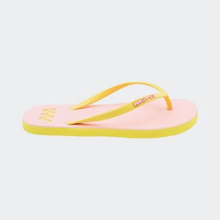 Waves Yellow & Pink Women Slipper