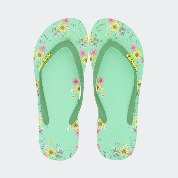 Waves Green Floral PNT