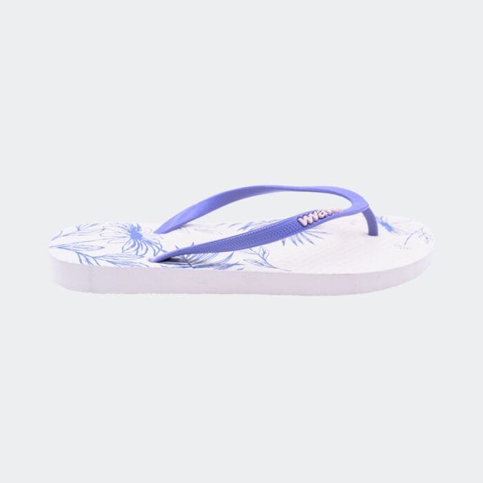 Waves White and Blue Floral PNT