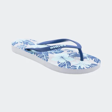 Waves Dark Blue Floral PNT