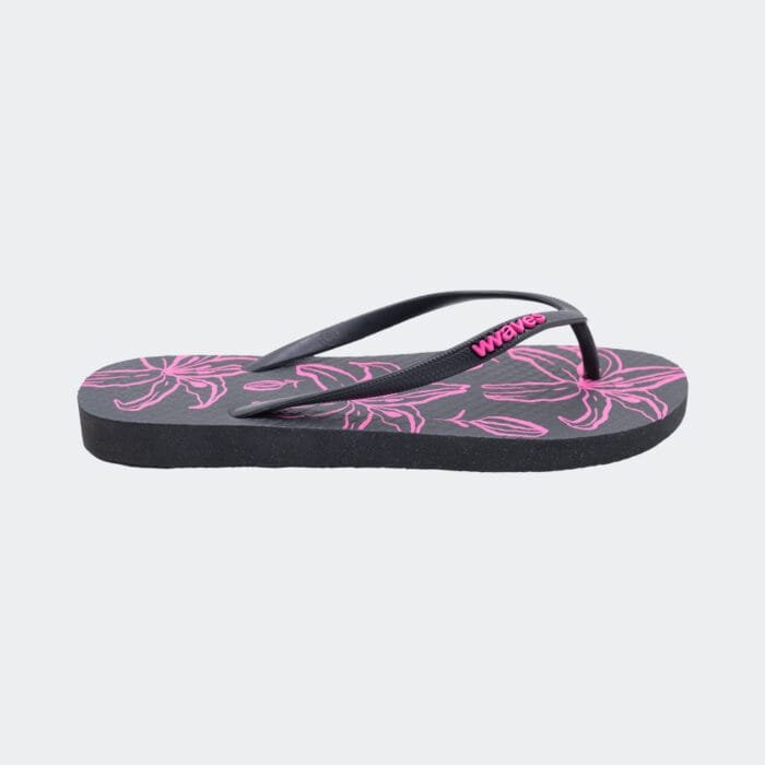 Waves Purple and Black Floral PNT