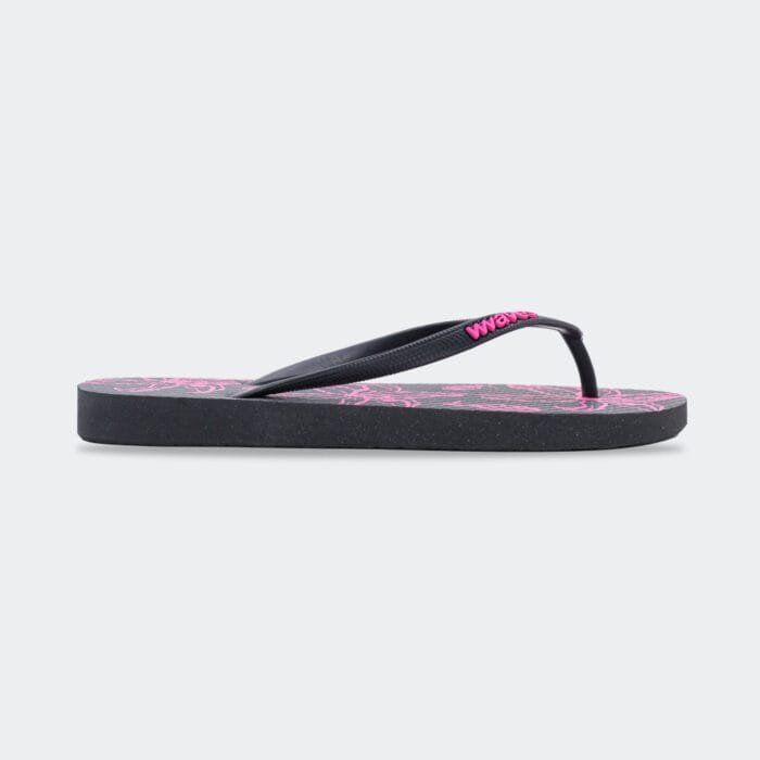 Waves Purple and Black Floral PNT