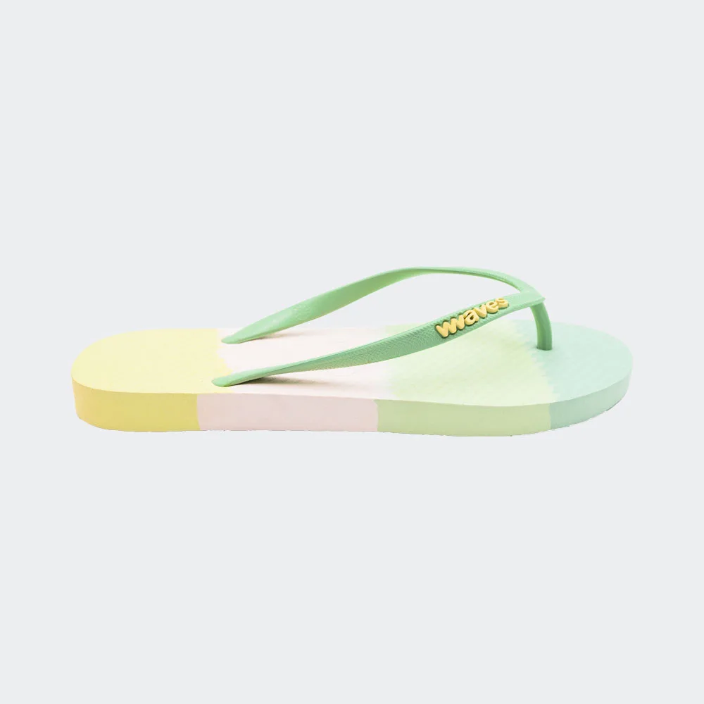 Waves-Slippers-98_01 Waves Women's Green Line PNT